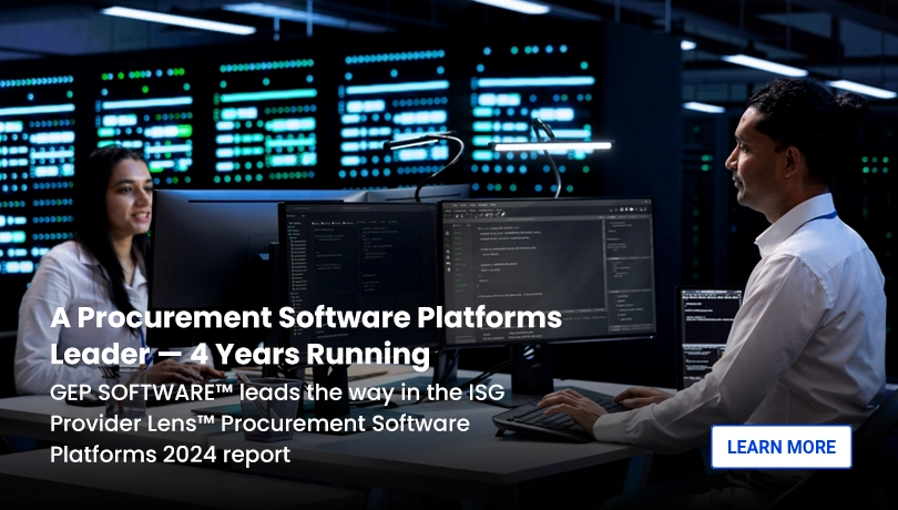 GEP SOFTWARE™ Leader in ISG Provider Lens™ Procurement Software Platforms 2024 report