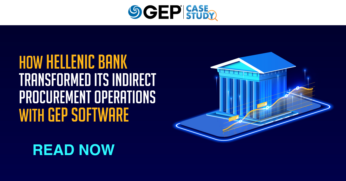 Hellenic Bank Modernizes and Integrates Procurement with GEP SMART