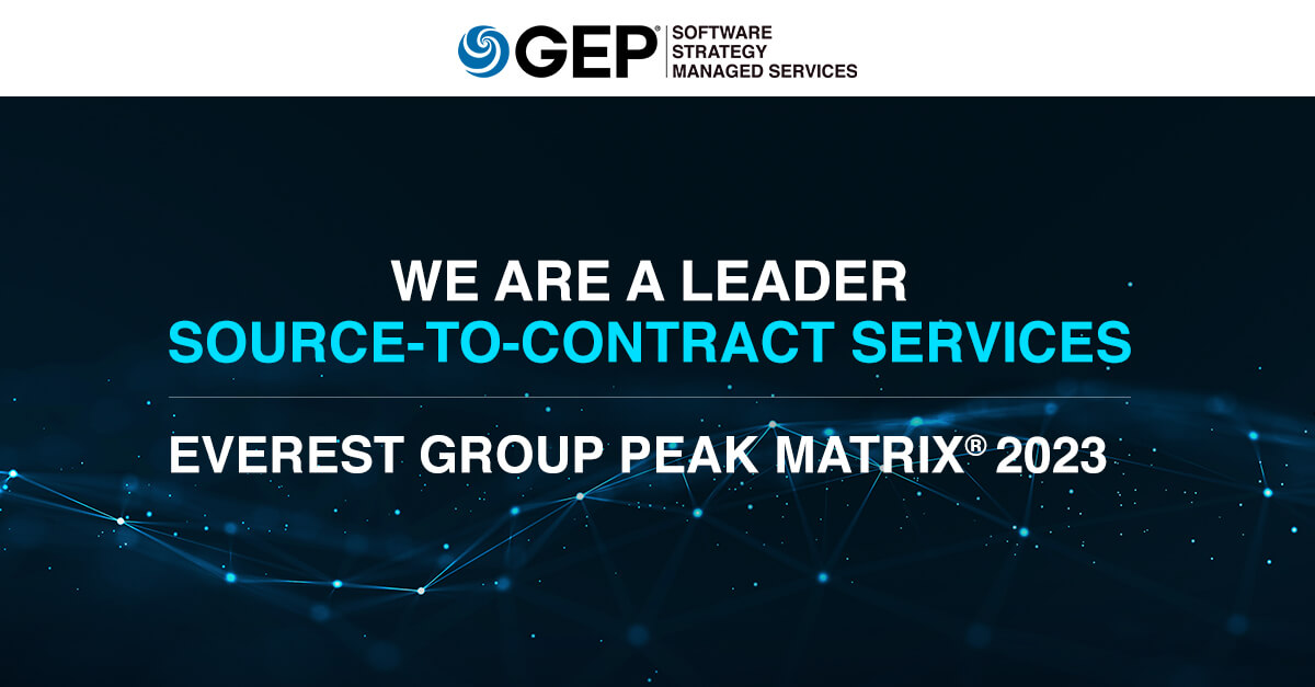 GEP Distinguished as a Leader in Source-to-Contract Services | GEP