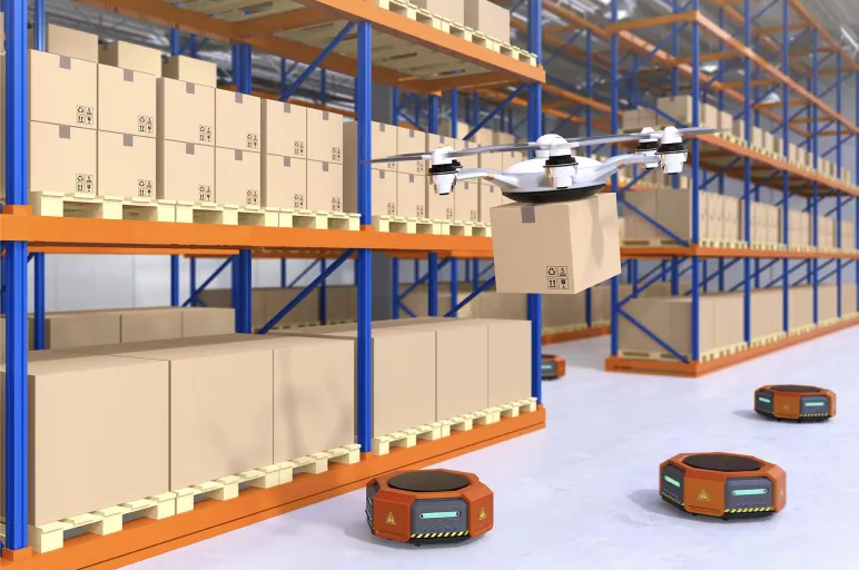 The sales warehouse drones